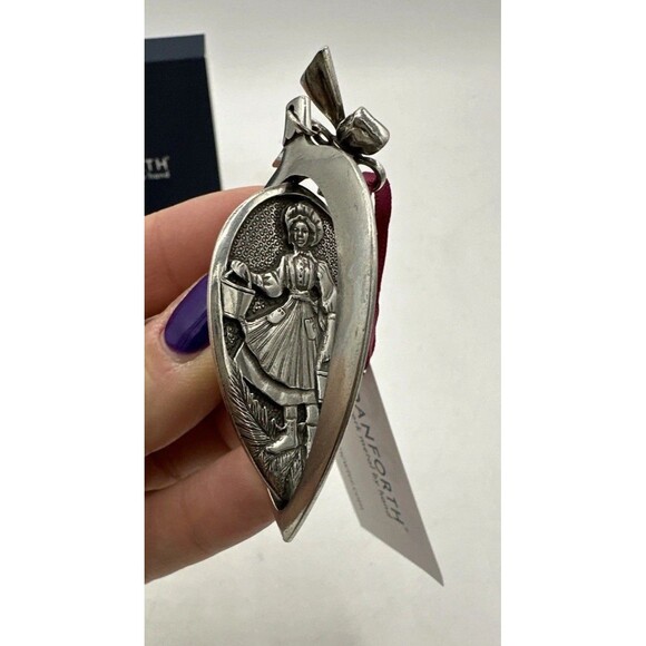 Danforth Pewter Maids A Milking 12 Days Of Christmas Ornament Silver Tone - Picture 8 of 16